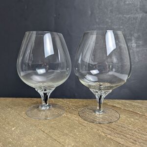 Belfor Exquisite Black stem cognac glass set of  2